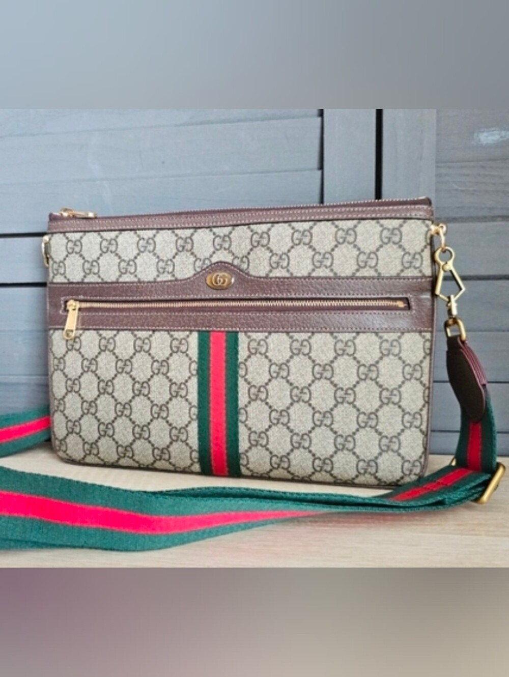 GUCCI Ophidia Medio Supreme Pouch Crossbody